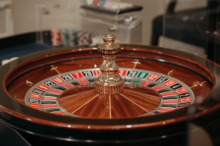 Roulettewiel in een casino